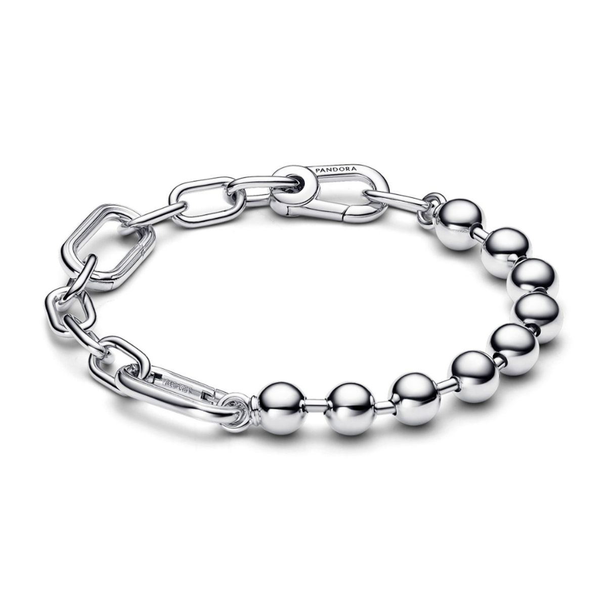 PANDORA - Pulsera Pandora Eslabones Link y Cuencas Plata Esterlina