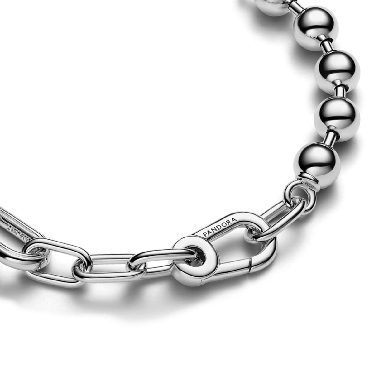PANDORA - Pulsera Pandora Eslabones Link y Cuencas Plata Esterlina