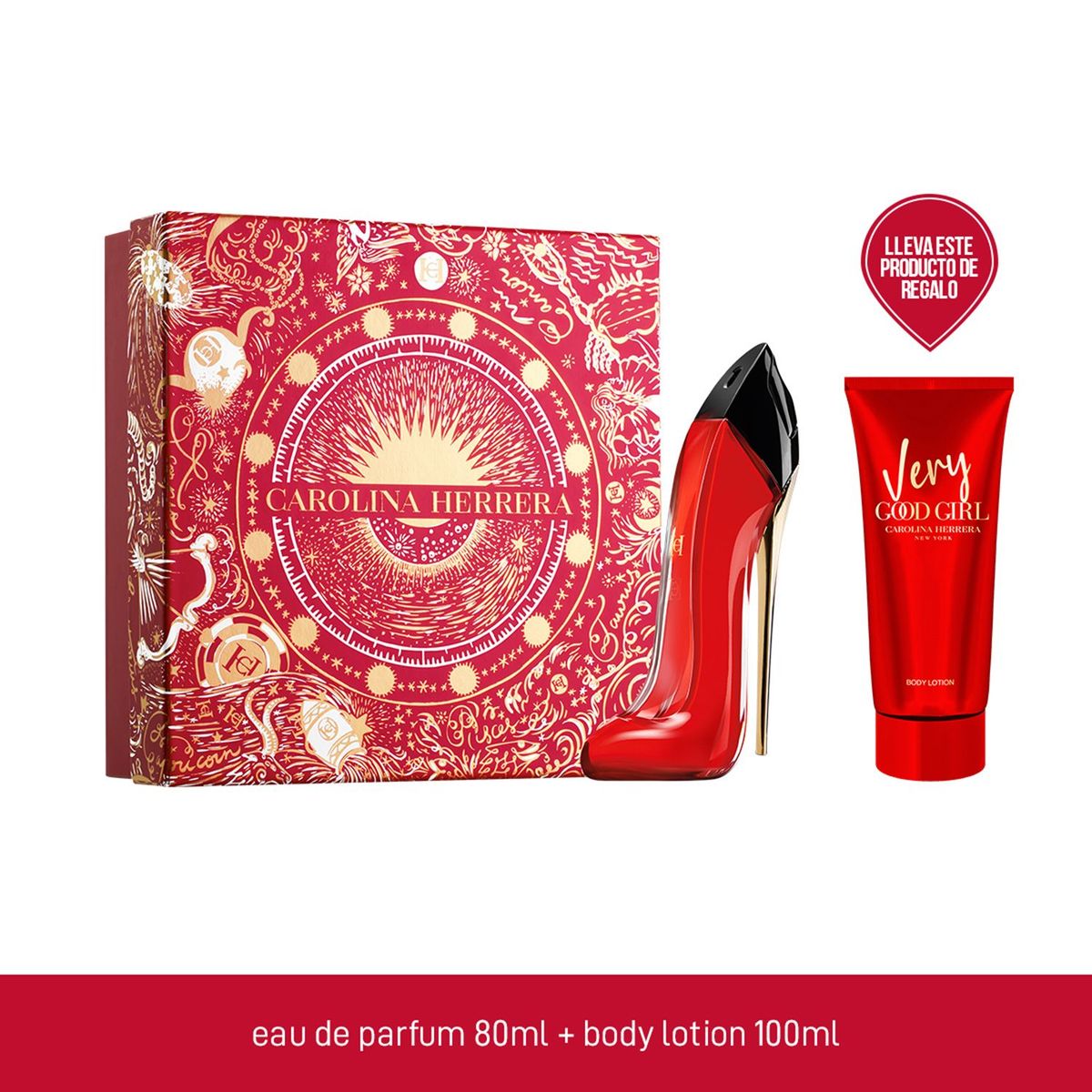 CAROLINA HERRERA - Perfume Mujer Carolina Herrera Estuche Very Good Girl Incluye: Perfume 80 ml Eau de parfum + Body Lotion 100 ml 