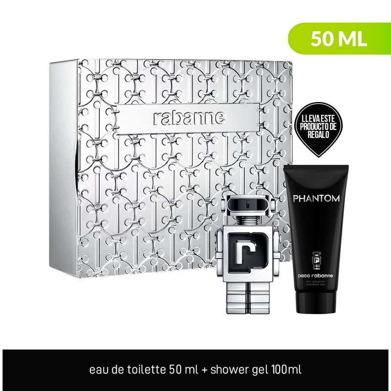 RABANNE - Perfume Hombre Rabanne Estuche Rabanne Phantom Incluye: Perfume 50 ml EDT + Shower Gel 100 ml