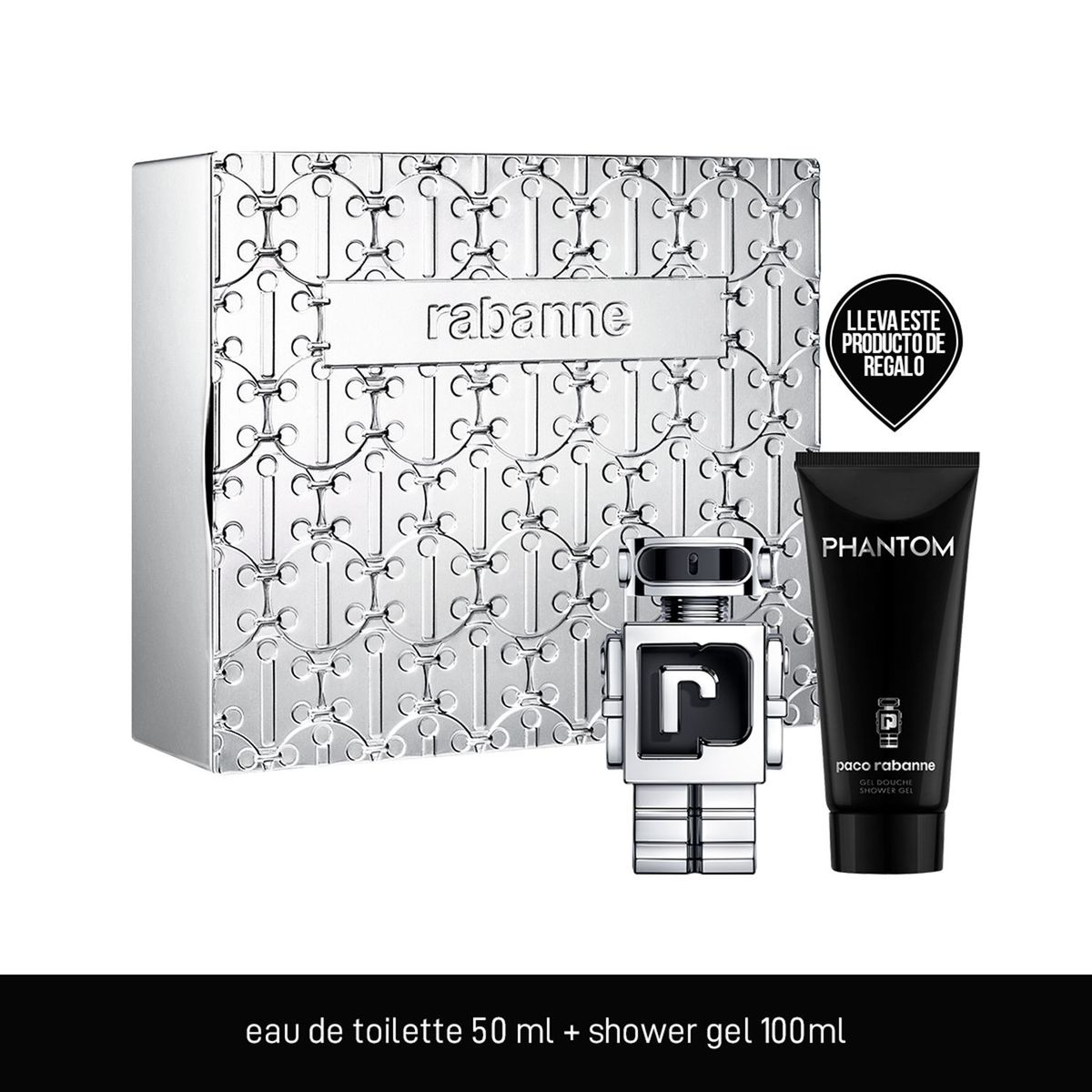 RABANNE - Perfume Hombre Estuche Rabanne Phantom Incluye: Perfume 50 ml Eau de toilette + Shower Gel 100 ml 