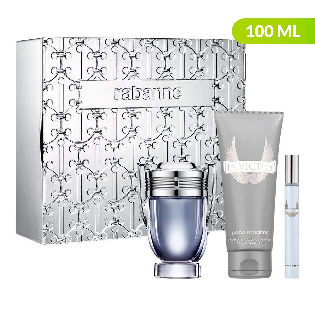 RABANNE - Set de Perfume Hombre Rabanne incluye: Showe Gel + Travel Size 