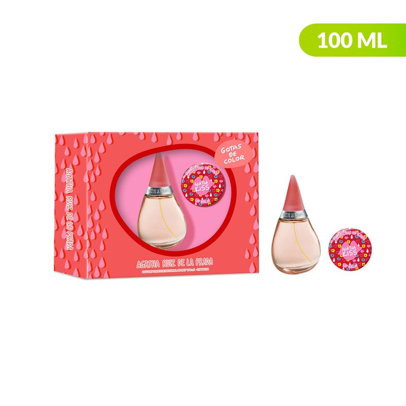 AGATHA RUIZ DE LA PRADA - Estuche Perfume Ágatha Ruiz de la Prada Mujer Gotas (EDT 100ml + LIPBALM)
