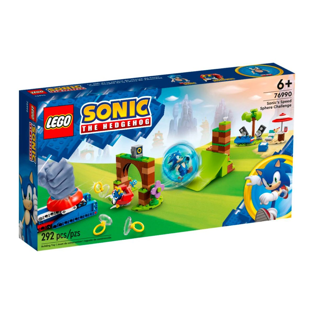 LEGO - Set de Lego SONIC DESAFÍO ESFERA VELOCIDAD por 292 Piezas para mayores 6 años