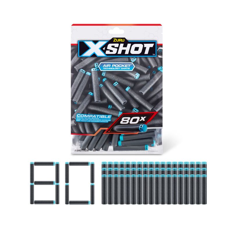  - Set De 80 Dardos X-Shot