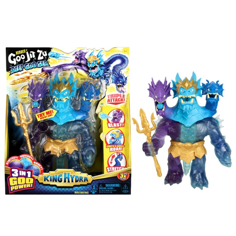 GOO JIT ZU - Goo Jit Zu Deep Sea King Hydra 9,5" Luces & Sonidos Fig. Lujo