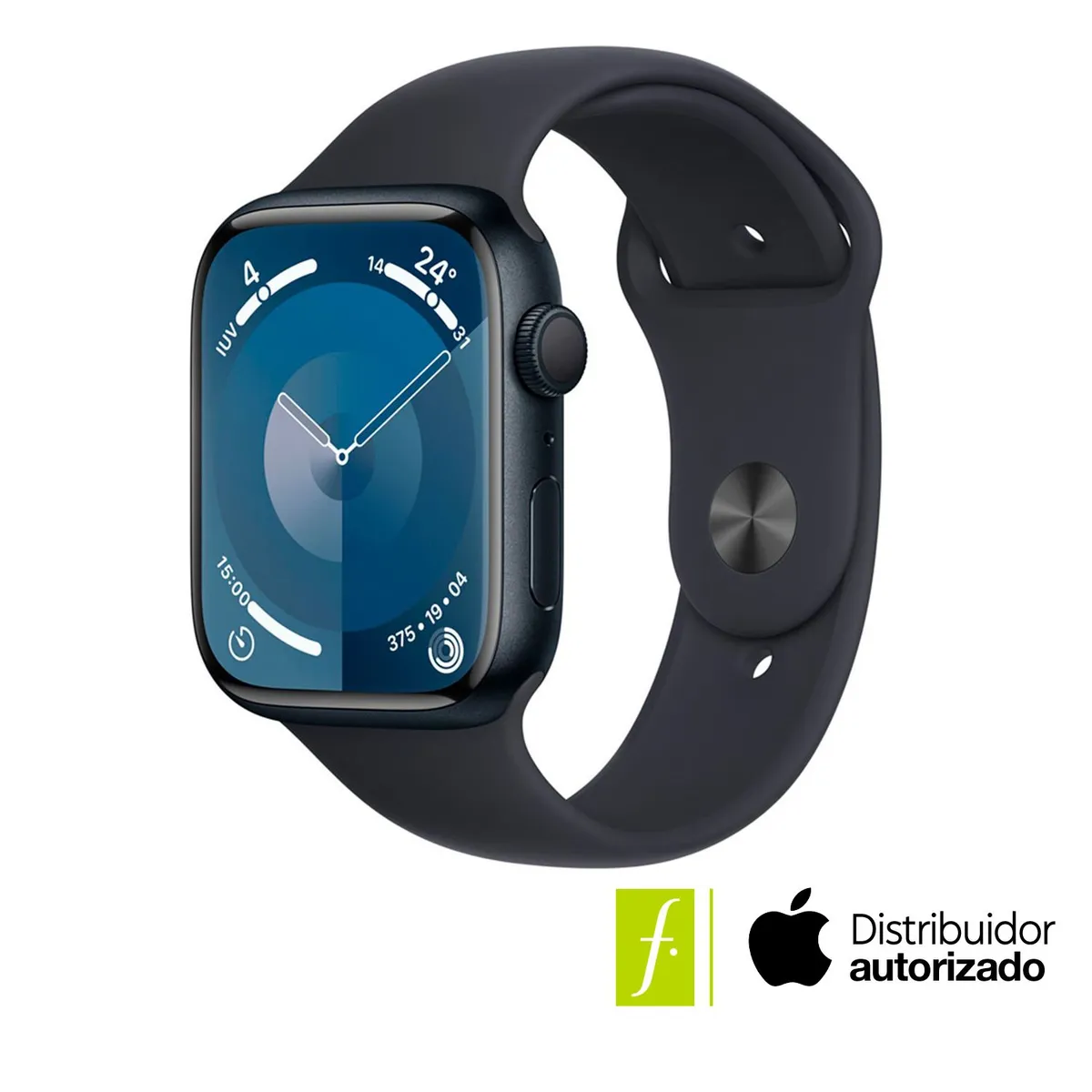 APPLE - Apple Watch Series 9 Medianoche 45mm Correa Medianoche Talla S/M