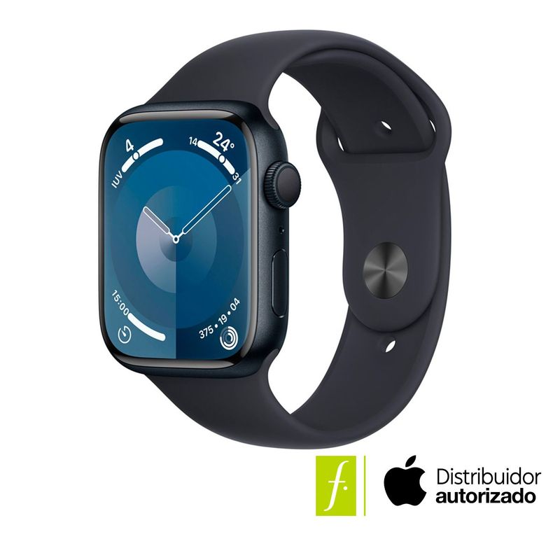 APPLE - Apple Watch Series 9 Medianoche 45mm Correa Medianoche Talla M/L