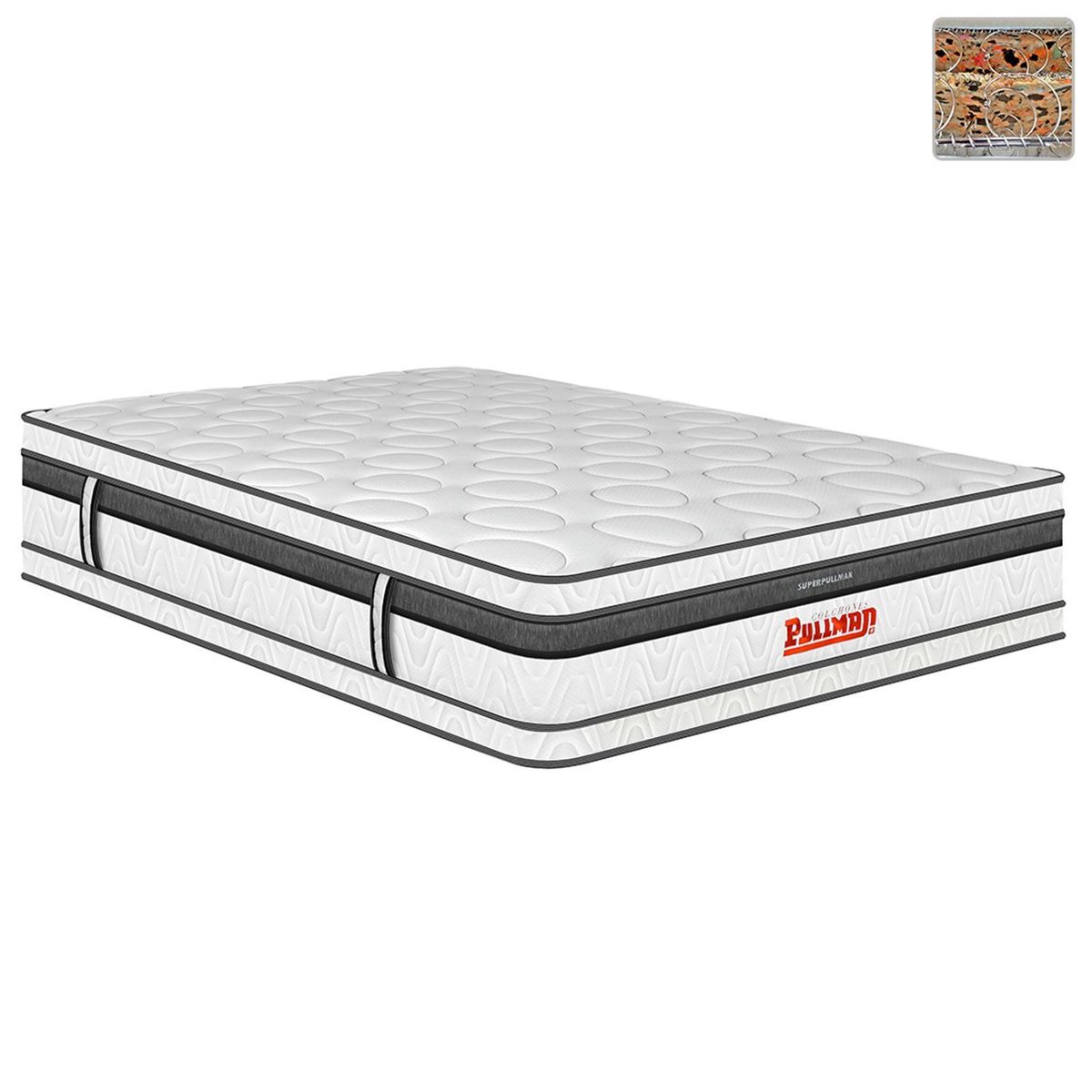 PULLMAN - Colchón Doble Ultra firme Espuma SuperPullEU 140 cm x 190 cm Pullman