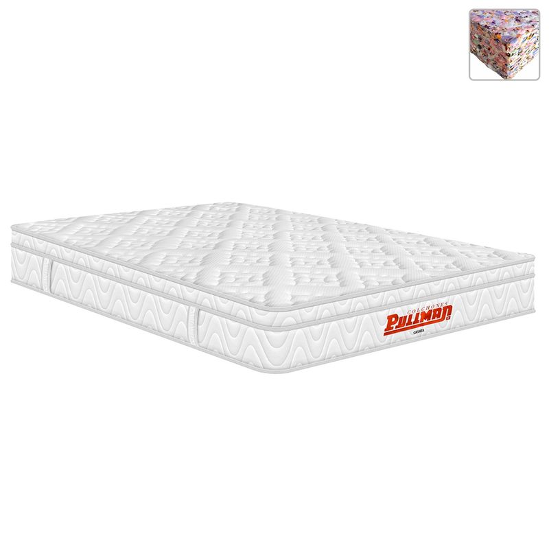 PULLMAN - Colchón Semidoble Ultra firme Espuma CasataEUU 120 cm x 190 cm Pullman