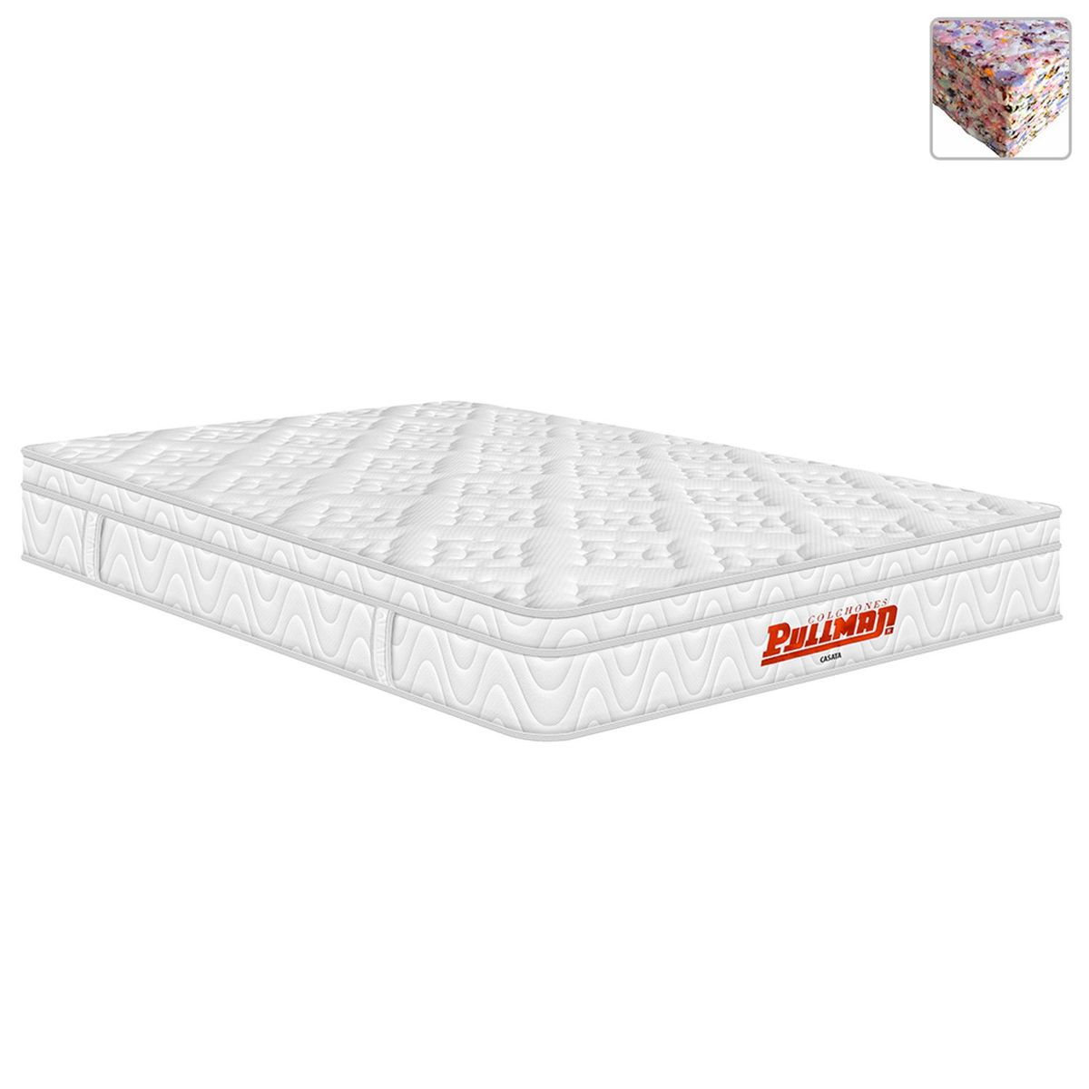 PULLMAN - Colchón King Ultra firme Espuma CasataEUU 200 cm x 200 cm Pullman