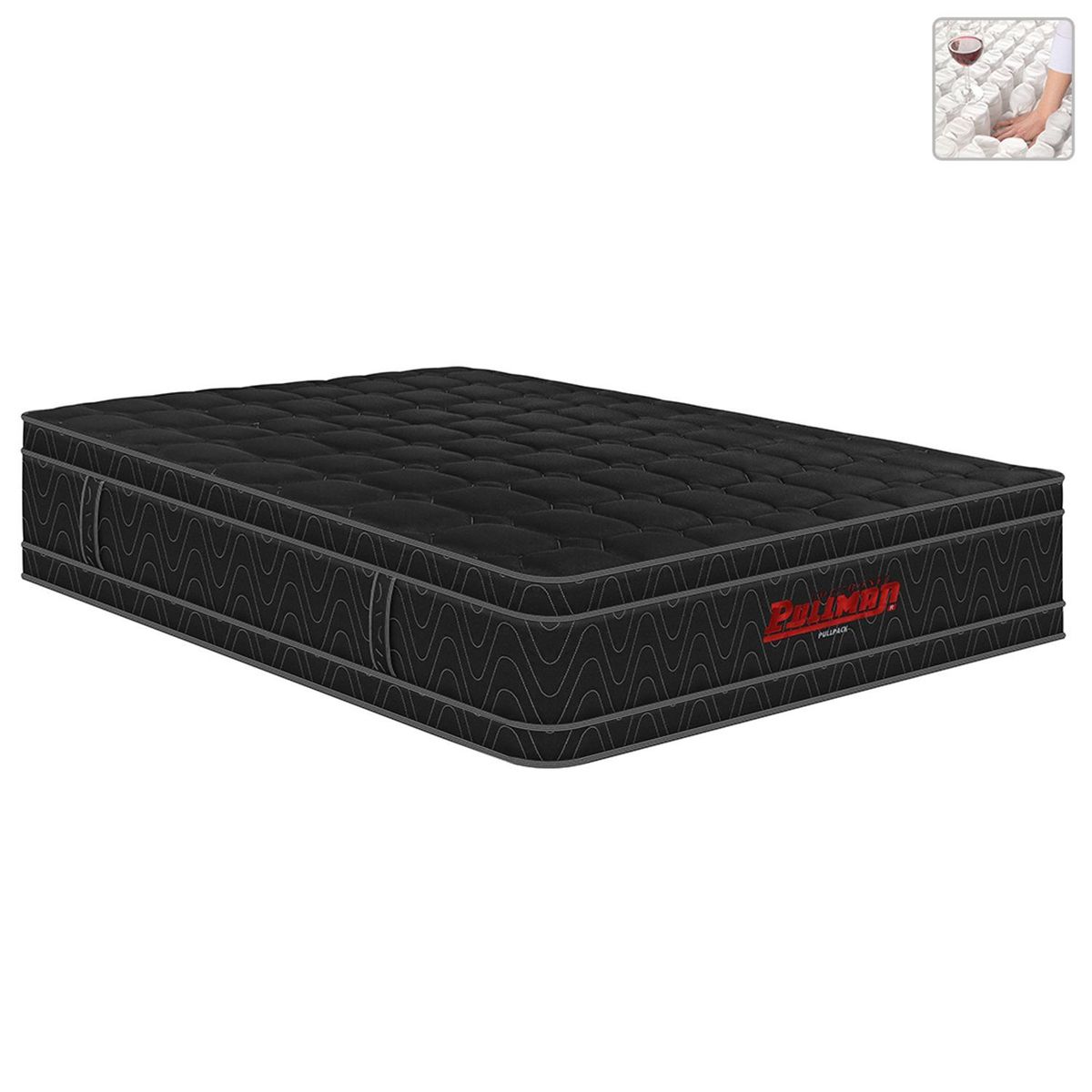 PULLMAN - Colchón Queen Ultra firme Resortes Pocket PullpackEU 160 cm x 190 cm Pullman