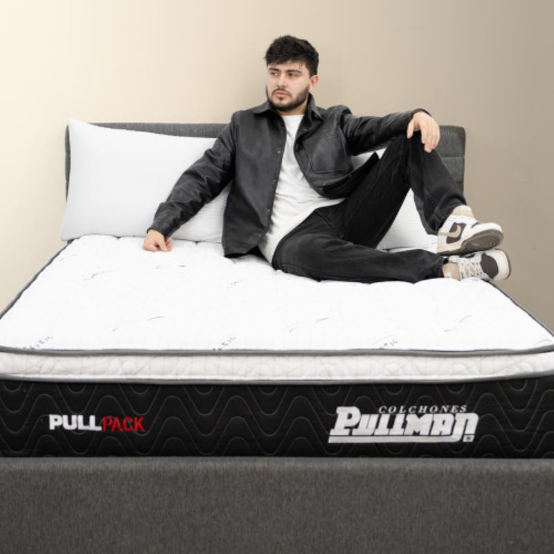 PULLMAN - Colchón Doble Firmeza Firme Resortes Pocket PULLPACK EURO U  140 cm x 190 cm PULLMAN