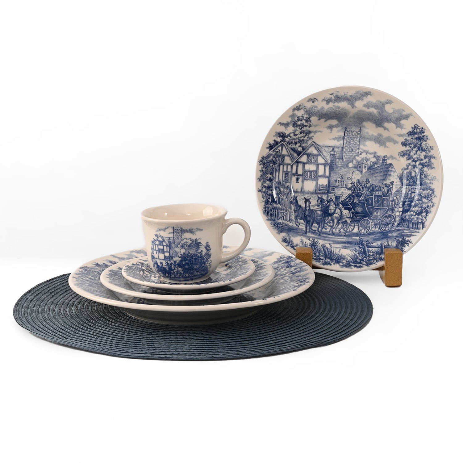 Vajilla Oxford: Cerámica Inglesa puestos 20 piezas OXFORD