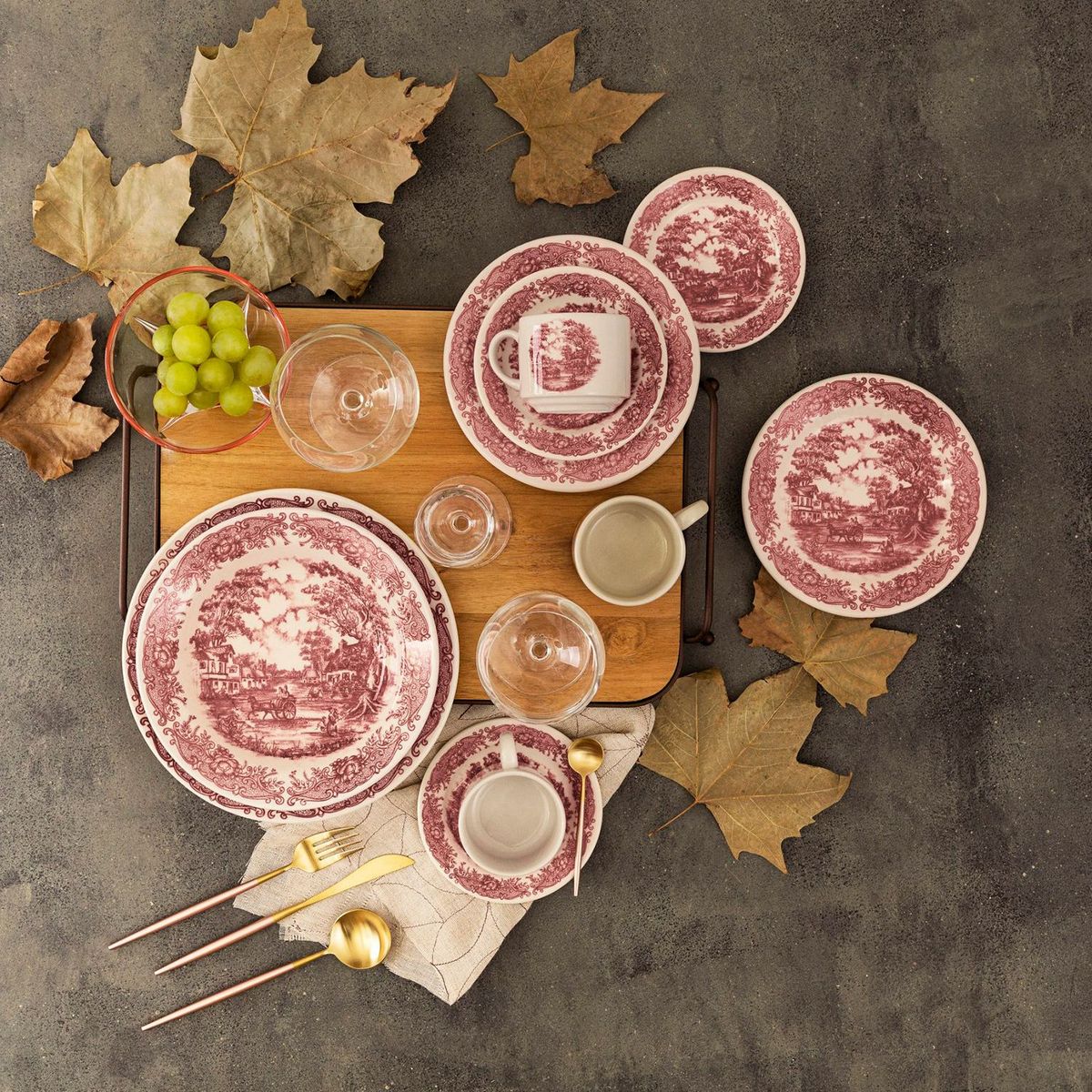 OXFORD - Vajilla Oxford: Cerámica Vilarejo 4 puestos 20 piezas