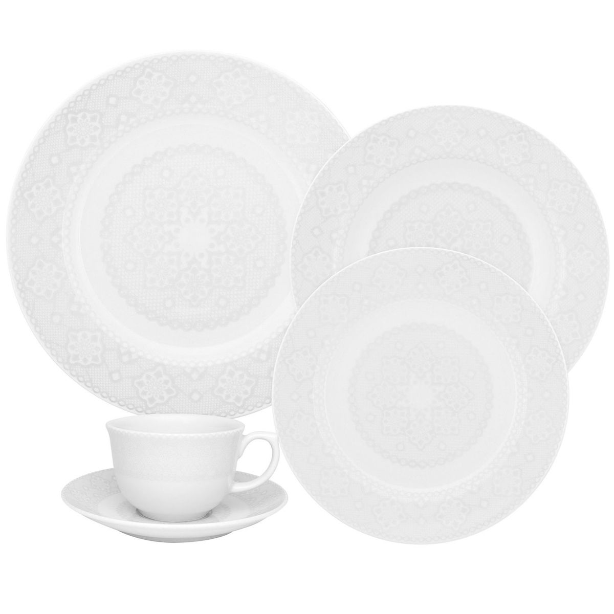 OXFORD - Juego de vajilla Oxford 6 puestos Porcelana 30 piezas Dress