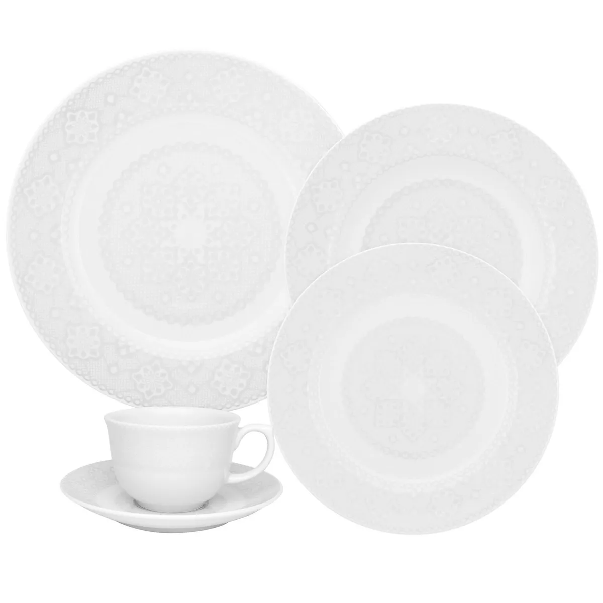 OXFORD - Juego de vajilla Oxford 6 puestos Porcelana 30 piezas Dress