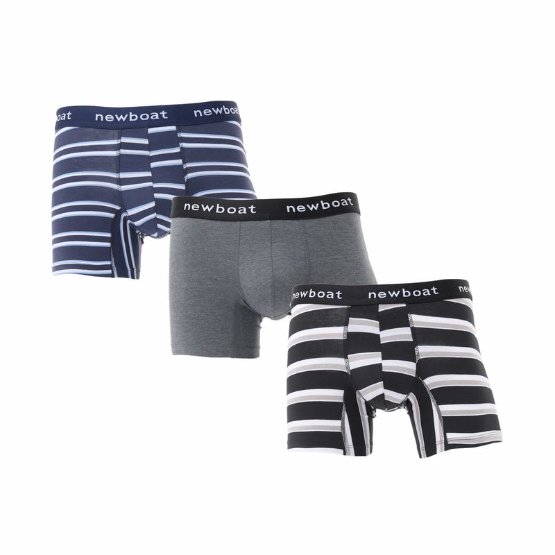 NEWBOAT - Boxers para Hombre Pack de 3 de Algodón Newboat