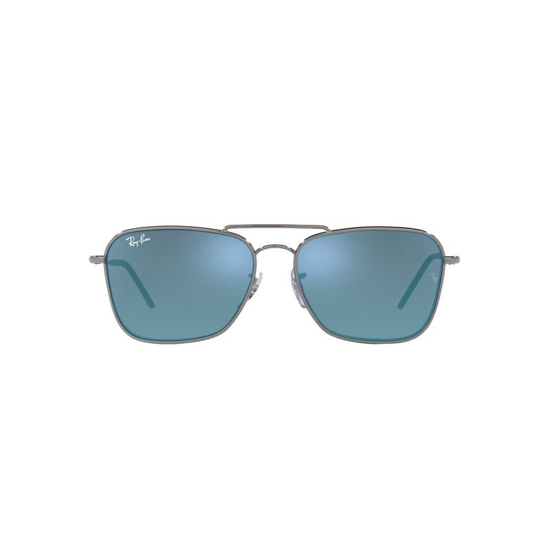 RAY BAN - Gafas de sol Ray Ban BR0102S para Hombre Marco Gunmetal Lente Dark Grey Mirror Turquoise