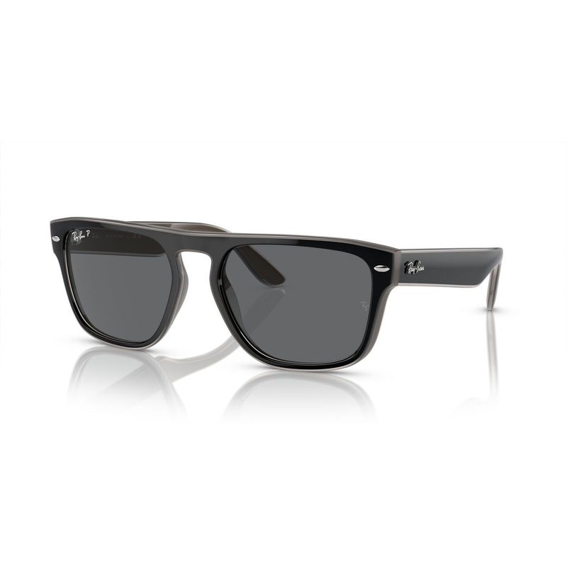RAY BAN - Gafas de sol Ray Ban RB4407 Unisex Marco Black Light Gray Transp Gray Lente Dark Grey Polar