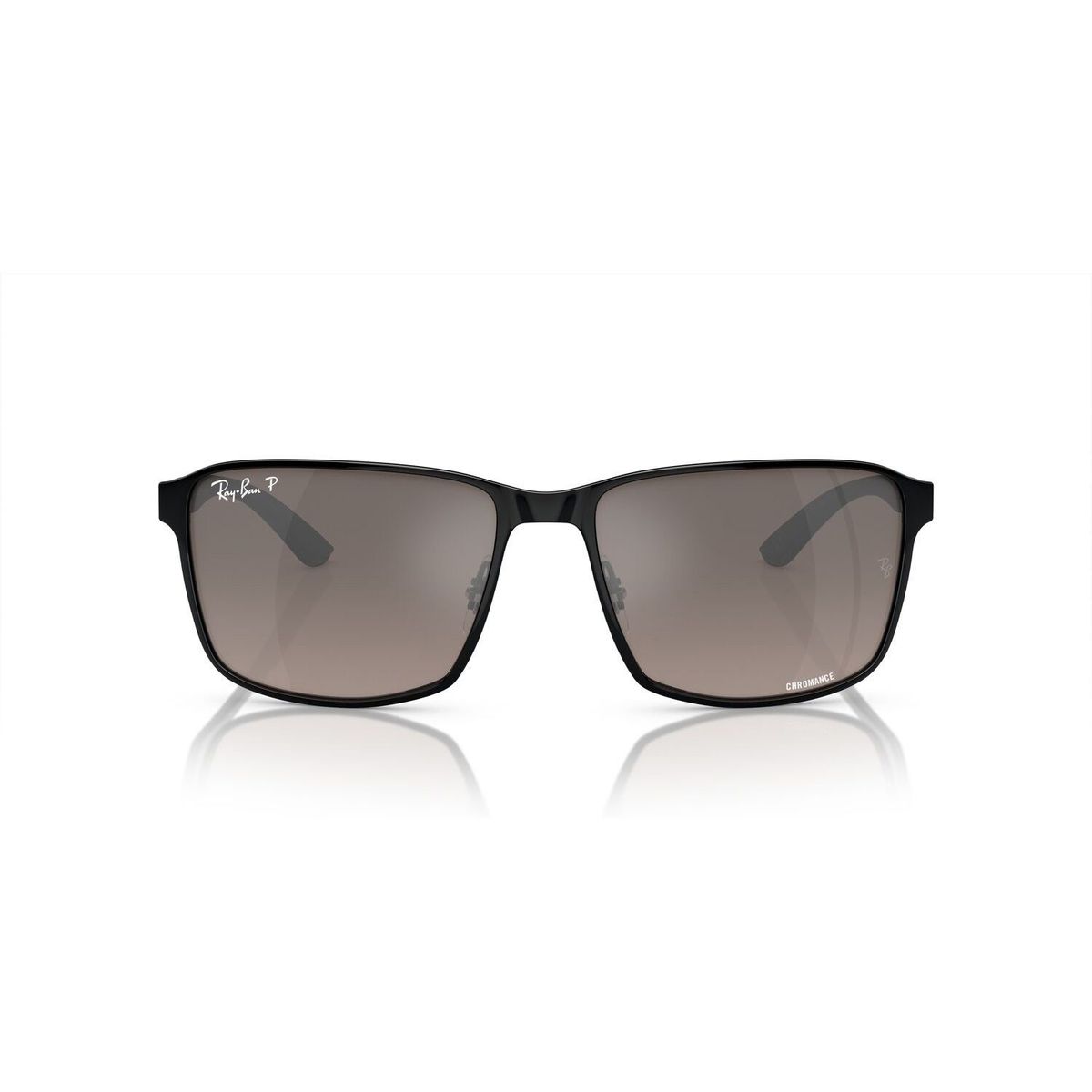 RAY BAN - Gafas de sol Ray Ban B3721CH Unisex Marco Matte Black On Black Lente Grey Mirror Polar