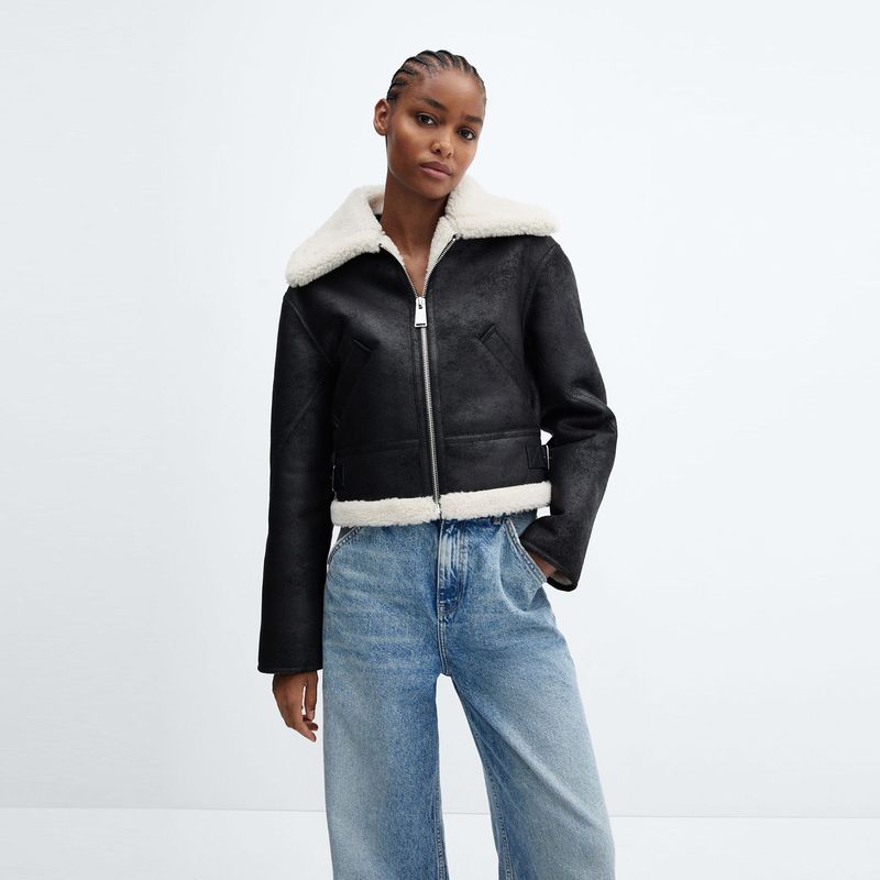 MANGO - Chaqueta para Mujer Ovejera MANGO