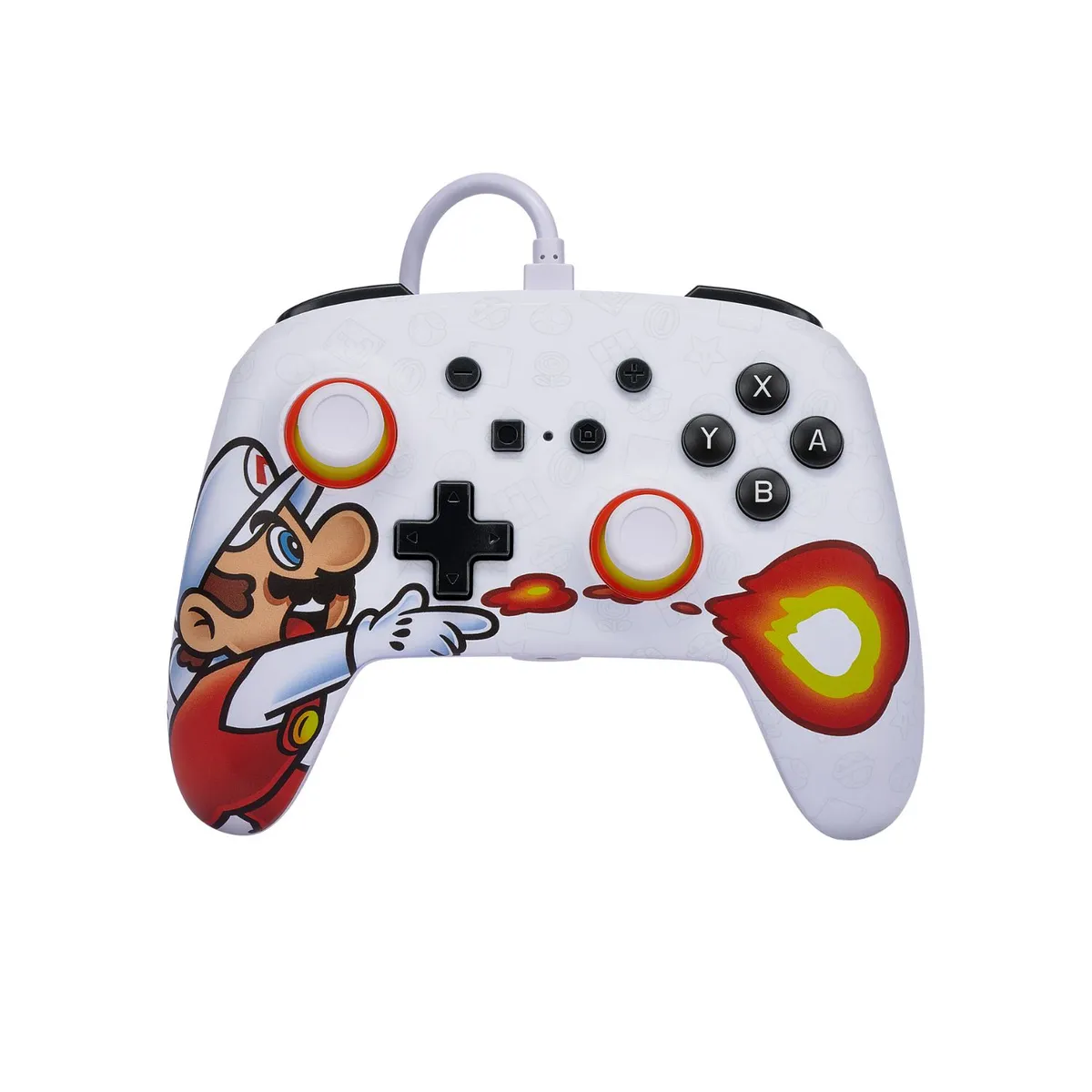 POWER A - Accesorio Combo estuche + Control Alámbrico Power A Fireball Mario Nintendo Switch