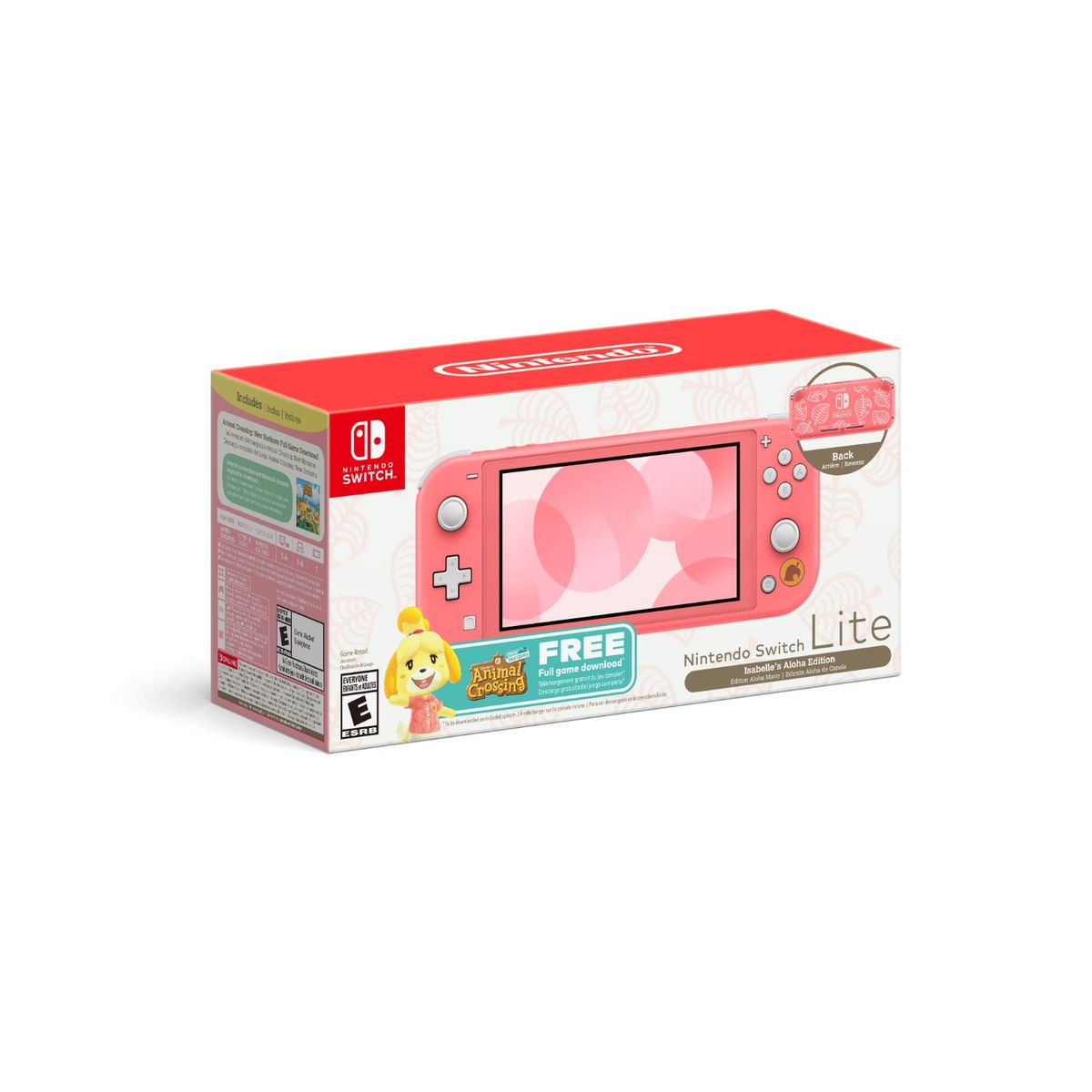 NINTENDO - Consola Nintendo Switch Lite 32GB | Edicion Isabelles | Incluye Juego Aloha Animal Crossing 
