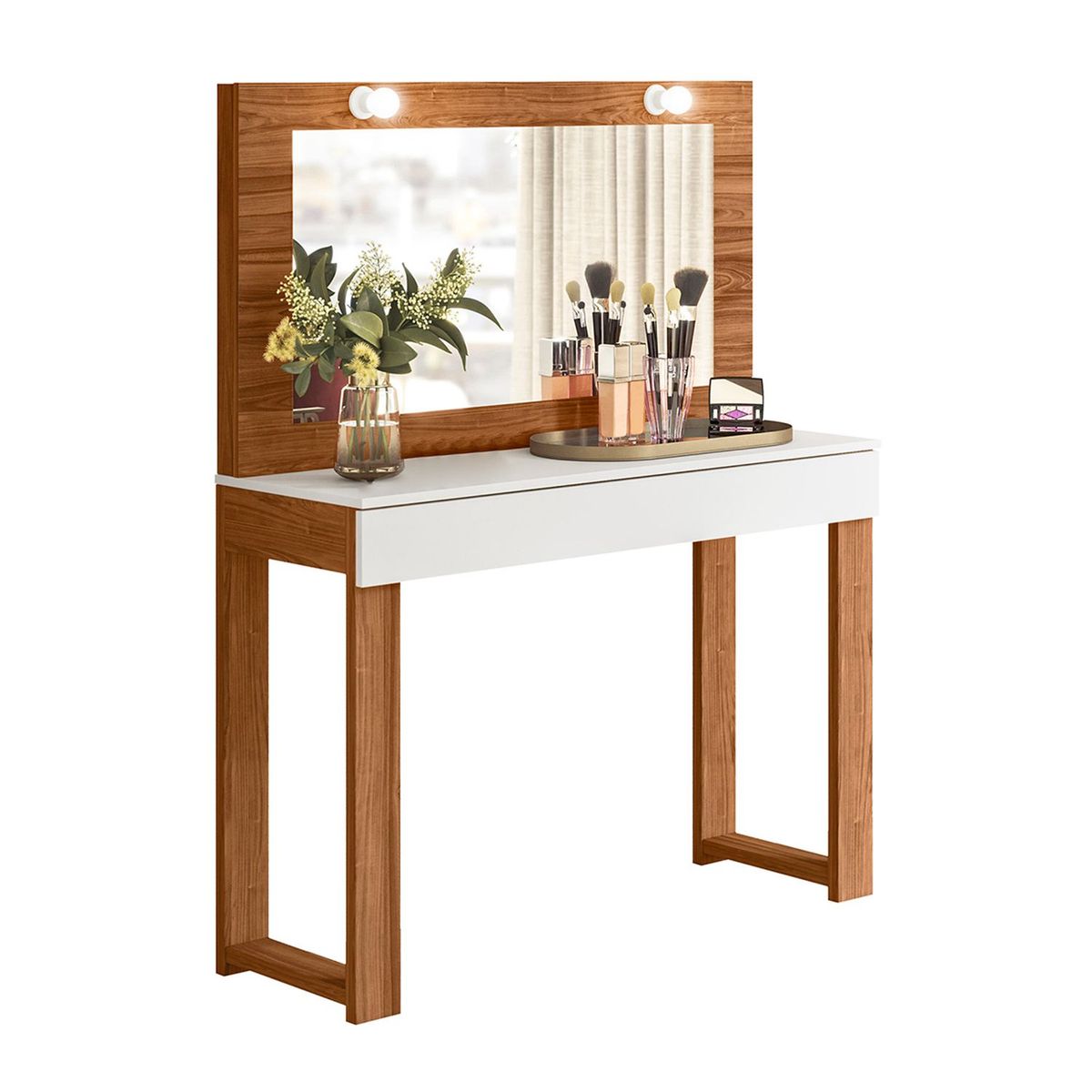 MULTIMUEBLES - Tocador Moderno con Espejo 110 x 136.5 x 36 cm Multimuebles