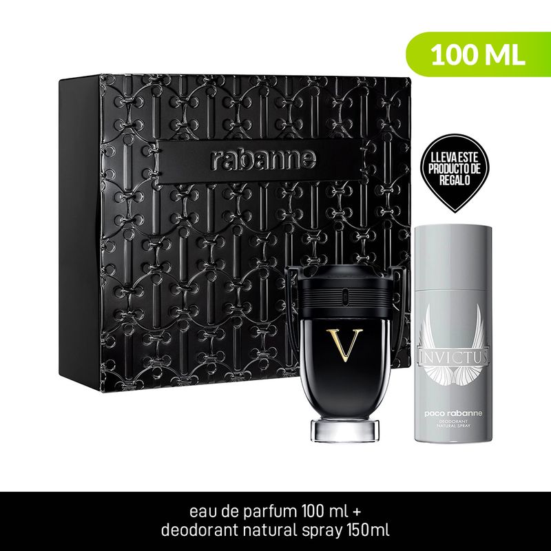 RABANNE - Estuche Perfume Rabanne Hombre Invictus Victory 100 ml EDP + Desodorante 150ml