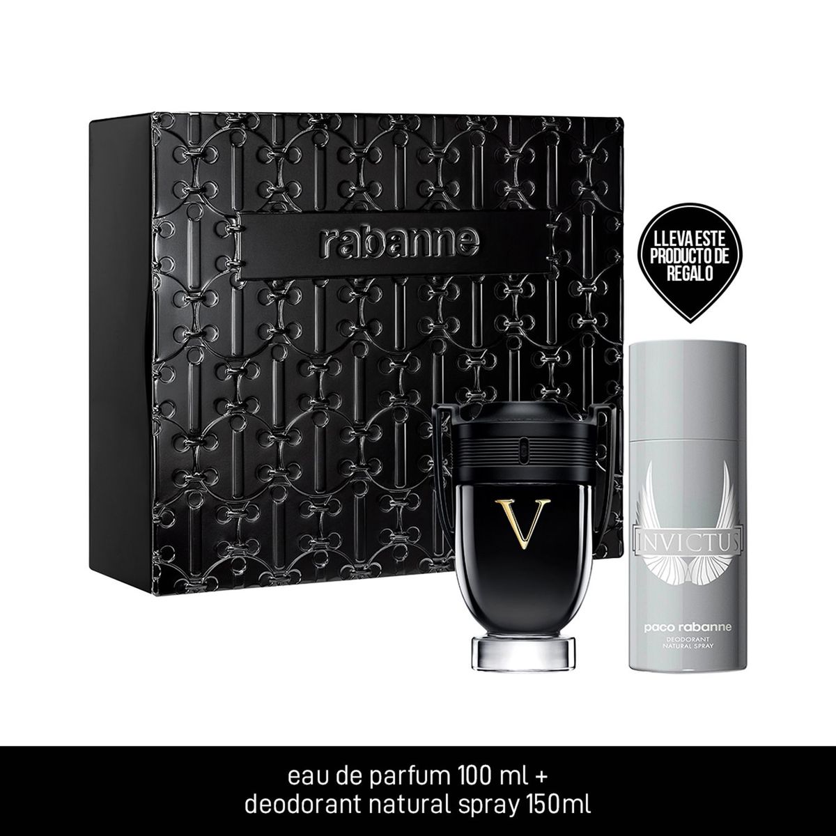 RABANNE - Estuche Perfume Rabanne Hombre Invictus Victory 100 ml Eau de parfum + Desodorante 150ml 