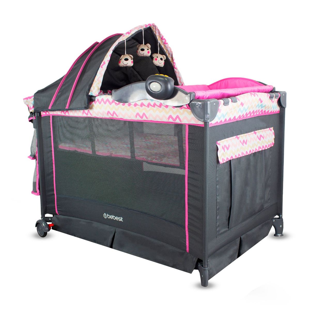 BEBESIT - Cuna Corral Pack N Play Verona Pink