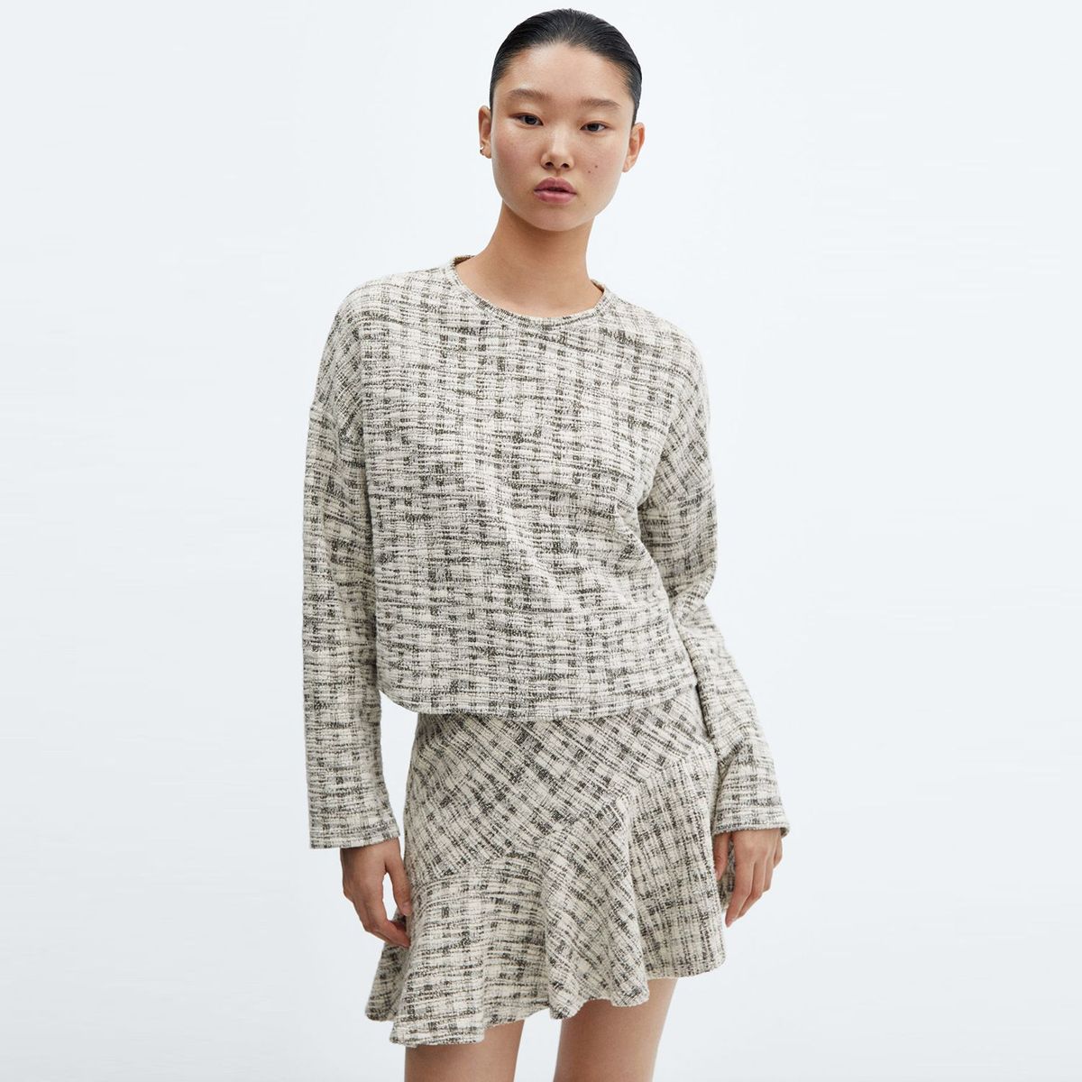 MANGO - Saco para Mujer Tweed MANGO