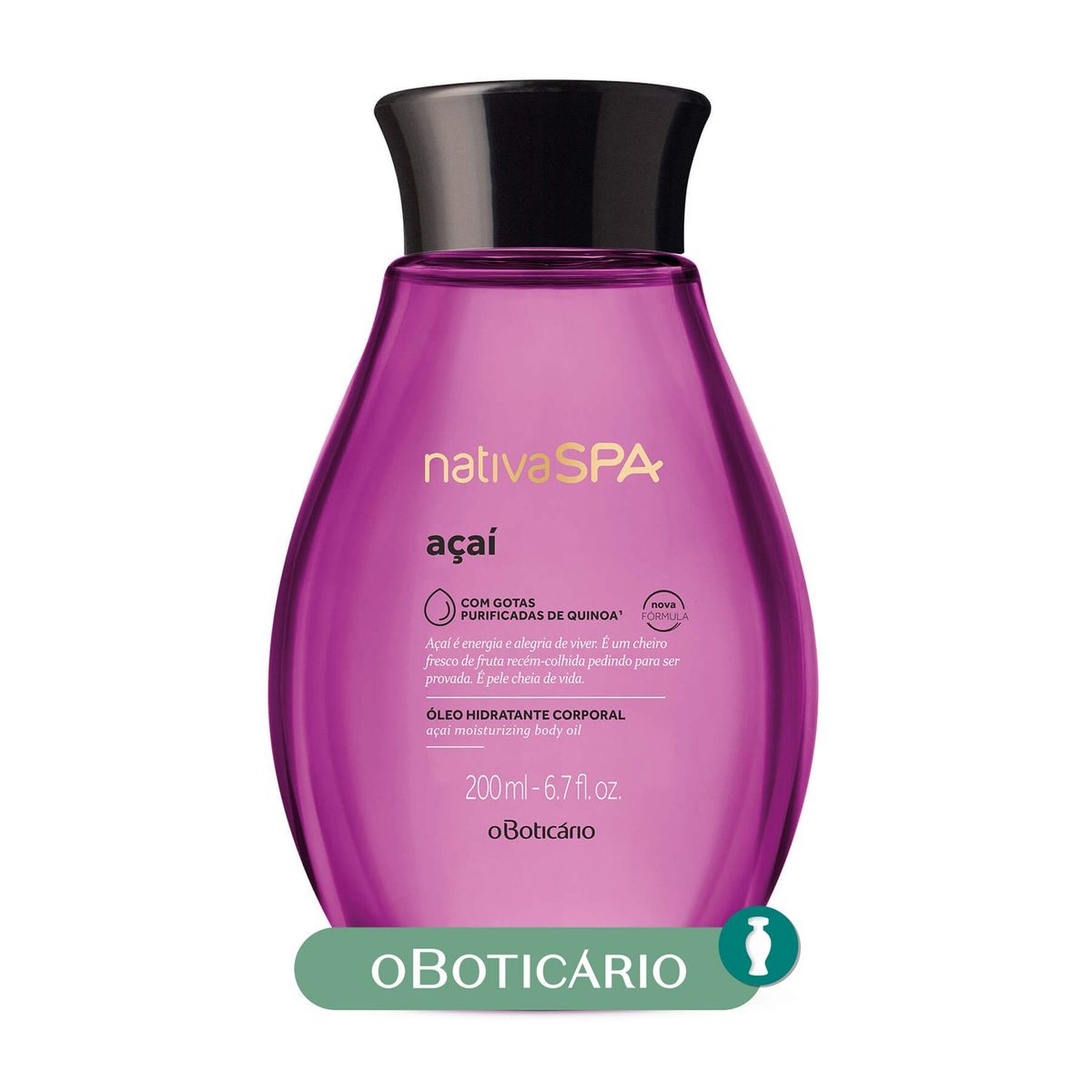 NATIVA SPA - Hidratante corporal OLEO HIDR CORPORAL ACAI Nativa Spa O Boticario Para Todo tipo de piel 200 ml 