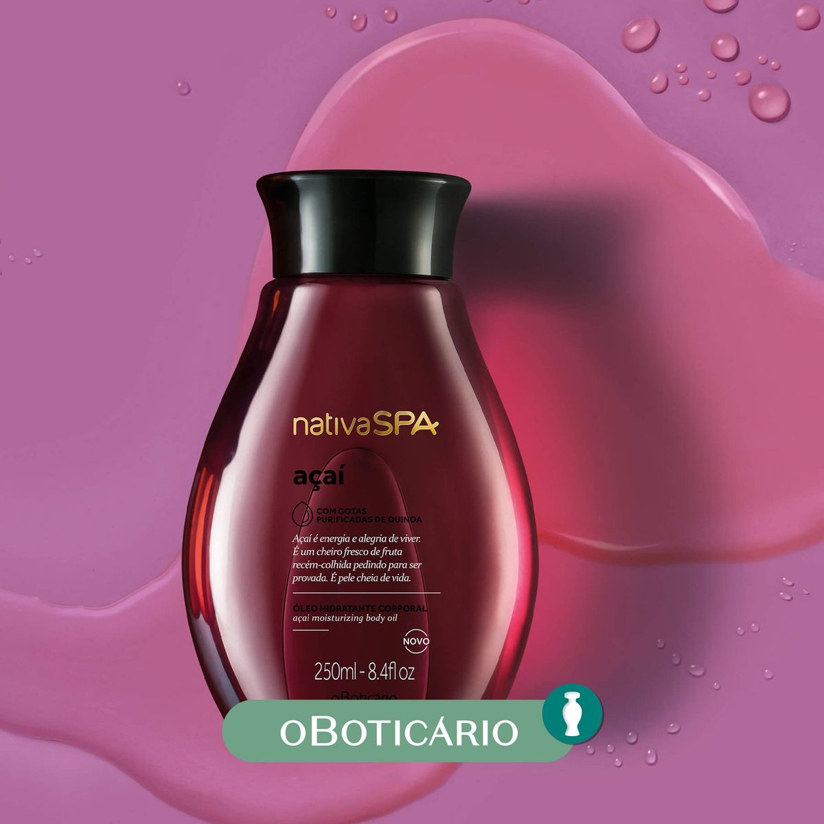 NATIVA SPA - Hidratante corporal OLEO HIDR CORPORAL ACAI Nativa Spa O Boticario Para Todo tipo de piel 200 ml 