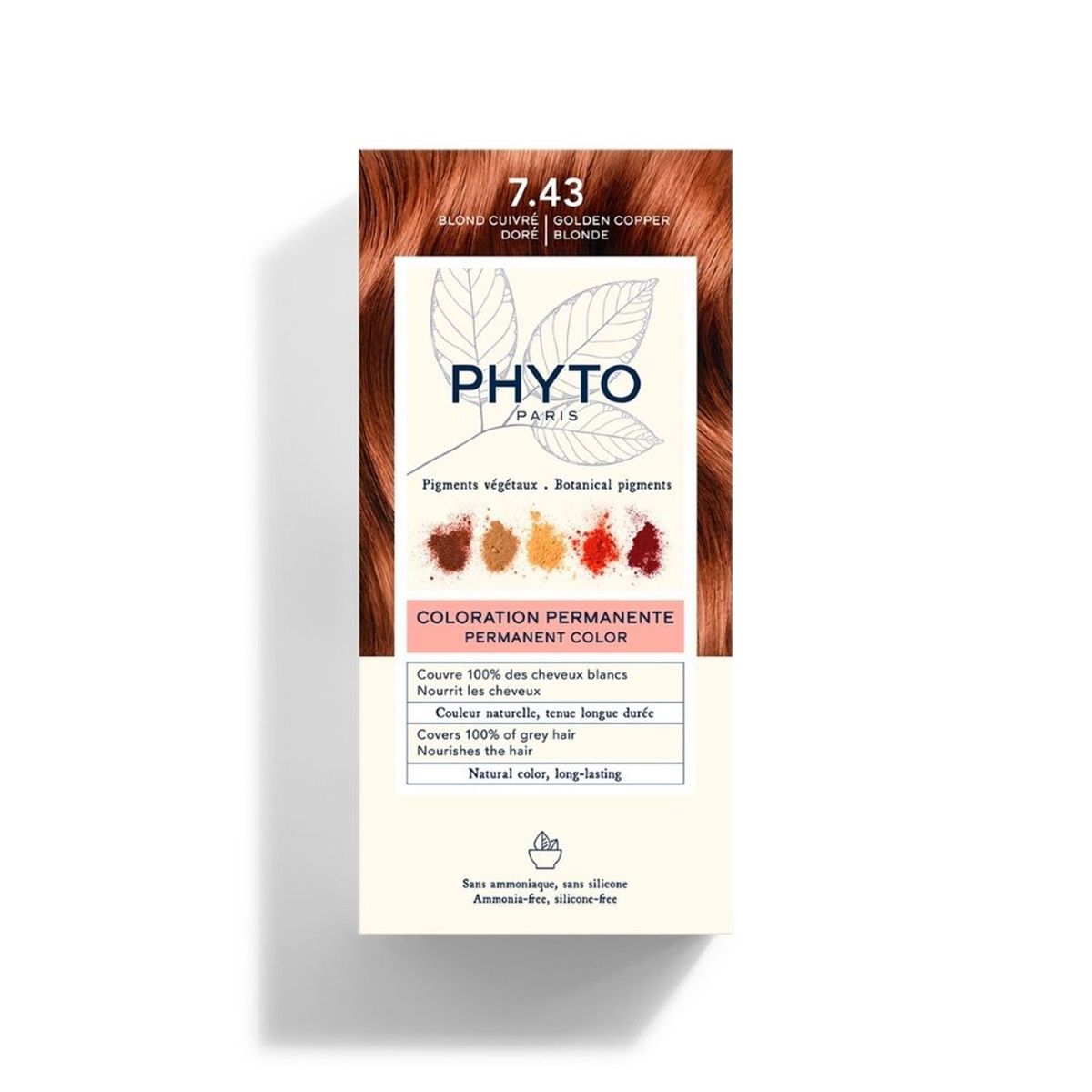 PHYTO - Tinte Phyto Color 7.43 Rubio Cobrizo Dorado