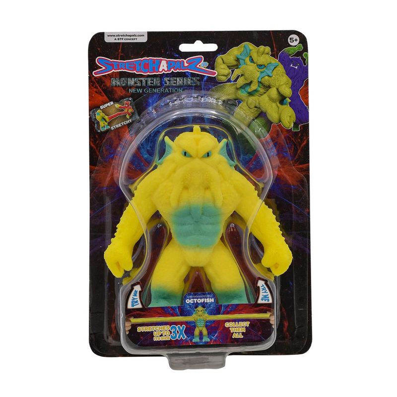 TOYLOGIC - Muñeco Estirable Stretchapalz Monsters New Generation Octofish 14 Cm
