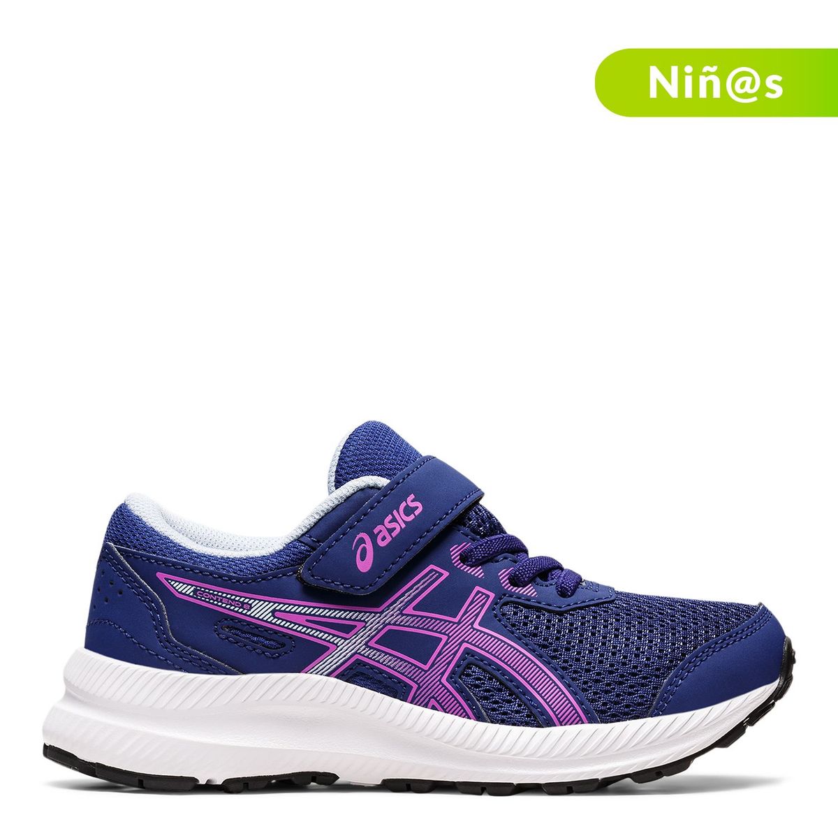 ASICS - Tenis Asics Contend 8 Ps para Niña Velcro