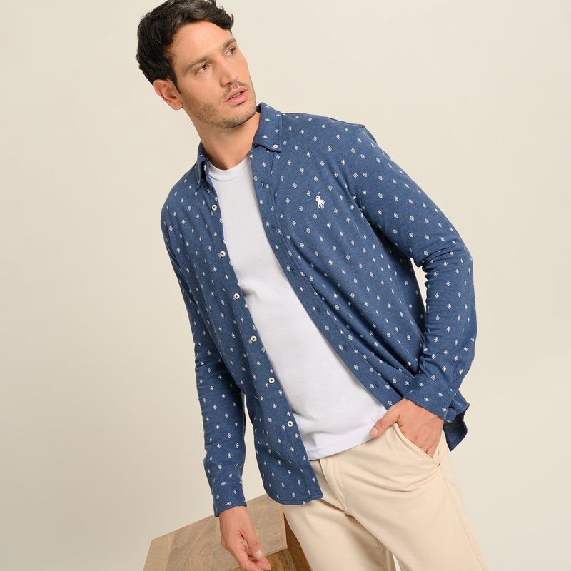 POLO RALPH LAUREN - Camisa Hombre de Rombos Manga larga de Algodón Polo Ralph Lauren
