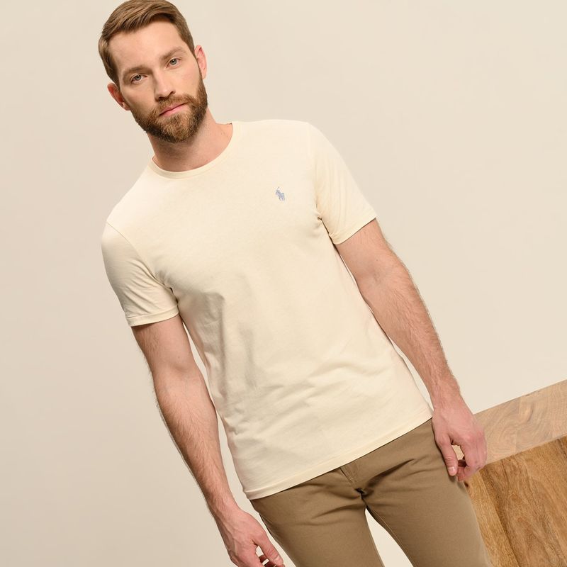 POLO RALPH LAUREN - Camiseta Hombre Manga corta de Algodón Custom Slim Fit Polo Ralph Lauren