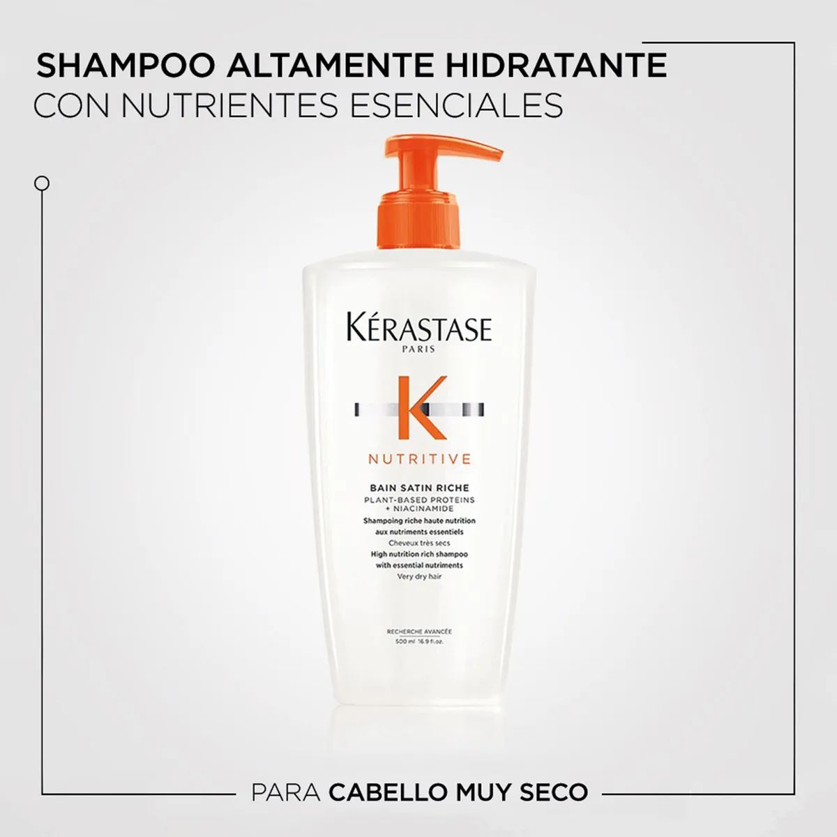 KERASTASE - Shampoo Kérastase Nutritive Bain Satin Riche Nutrición Intensa Del Cabello 500ml