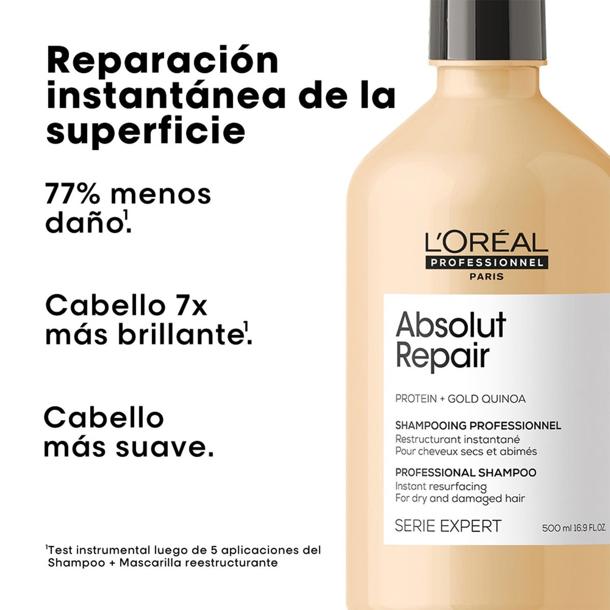 LOREAL PROFESSIONNEL - Shampoo LOréal Professionnel Absolut Repair reparación cabello dañado 500ml