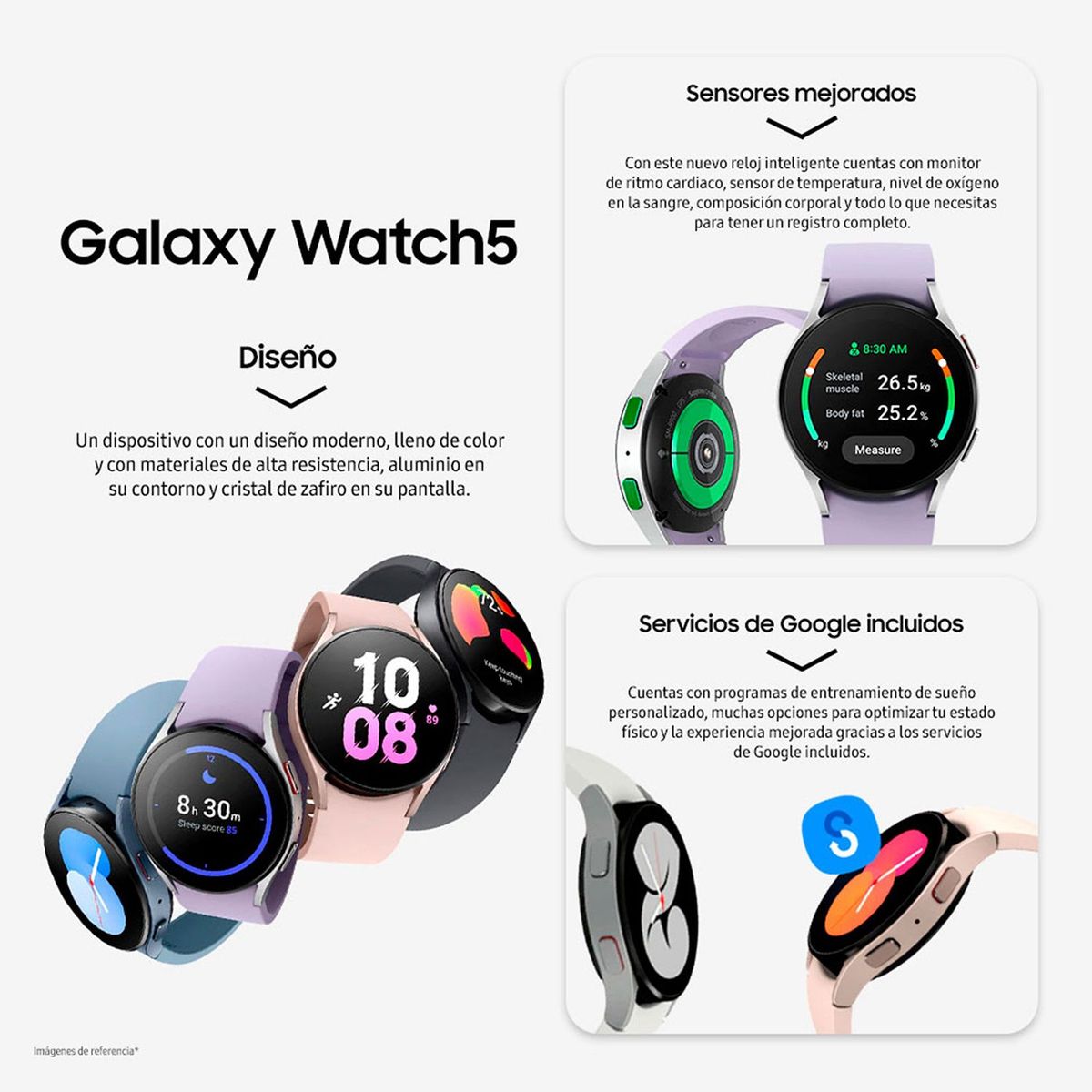 SAMSUNG - Smartwatch Samsung Galaxy 5 40mm SILVER 1.2 pulgadas