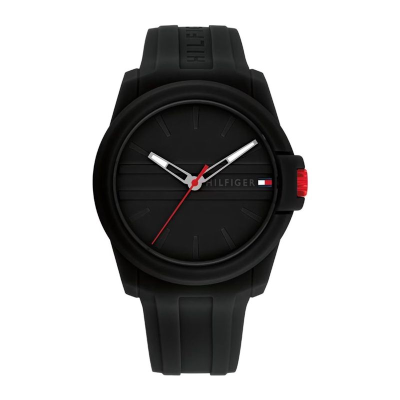 TOMMY HILFIGER - Reloj Tommy Hilfiger para Hombre 1710596 . Reloj Análogo Silicona Negro