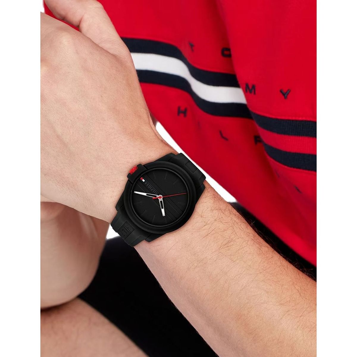 TOMMY HILFIGER - Reloj Tommy Hilfiger para Hombre 1710596 . Reloj Análogo Silicona Negro