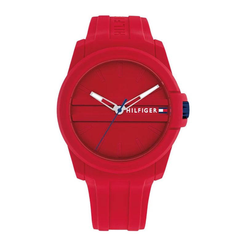 TOMMY HILFIGER - Reloj Tommy Hilfiger para Hombre 1710598 . Reloj Análogo Silicona Rojo