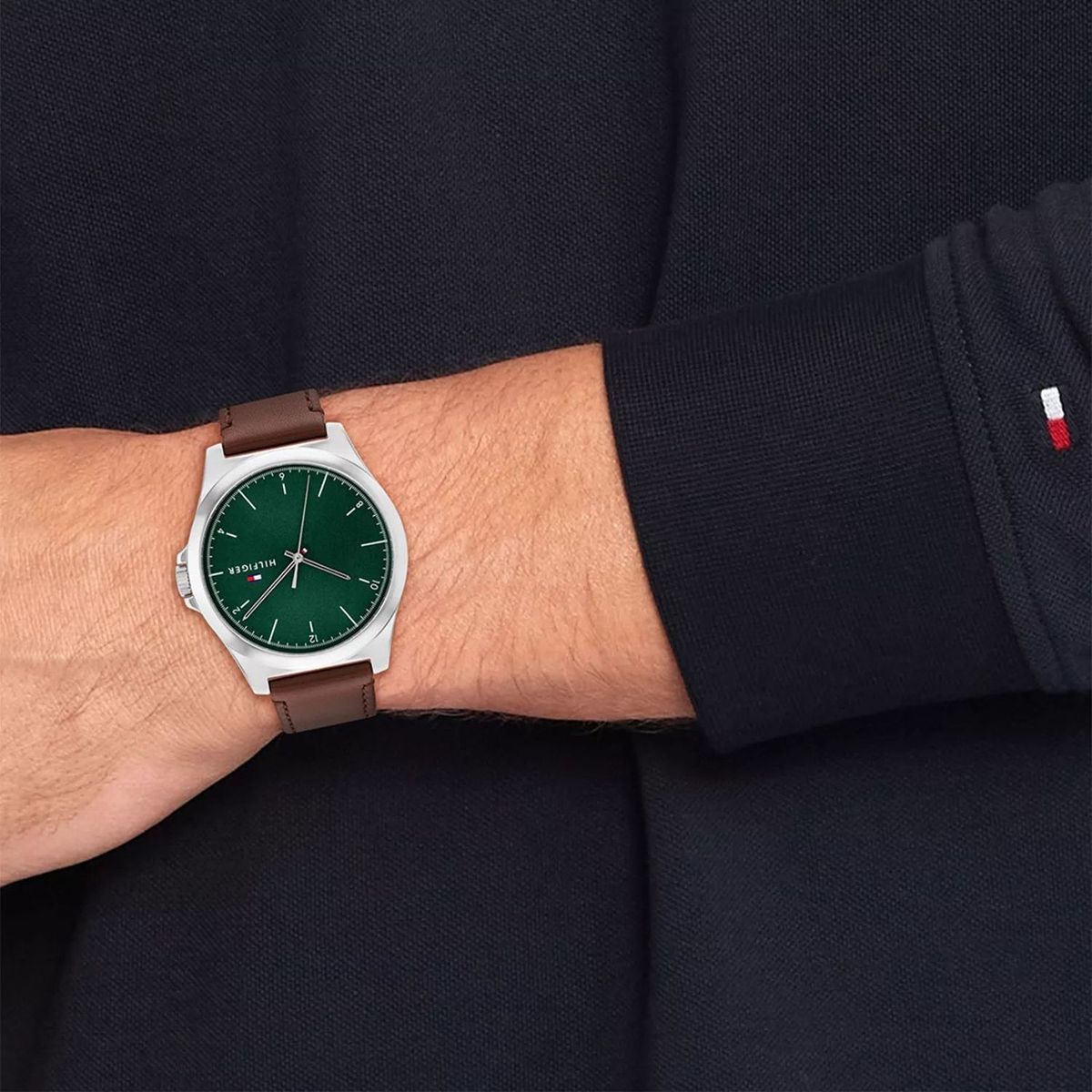 TOMMY HILFIGER - Reloj Tommy Hilfiger para Hombre 1710602 . Reloj Análogo Cuero Marrón