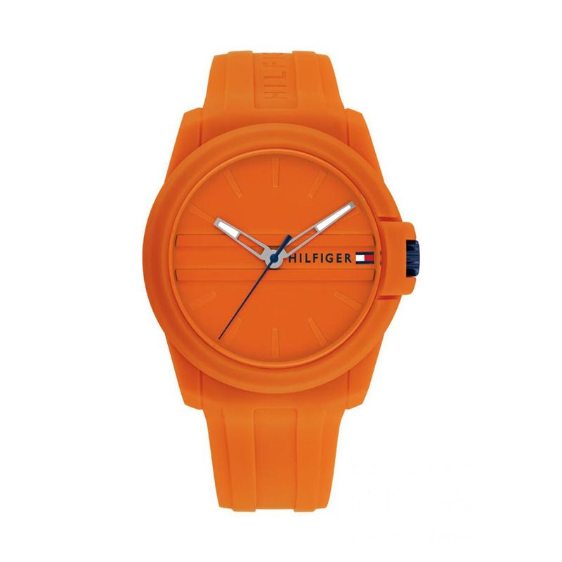 TOMMY HILFIGER - Reloj Tommy Hilfiger para Hombre 1710597 . Reloj Análogo Silicona Naranja