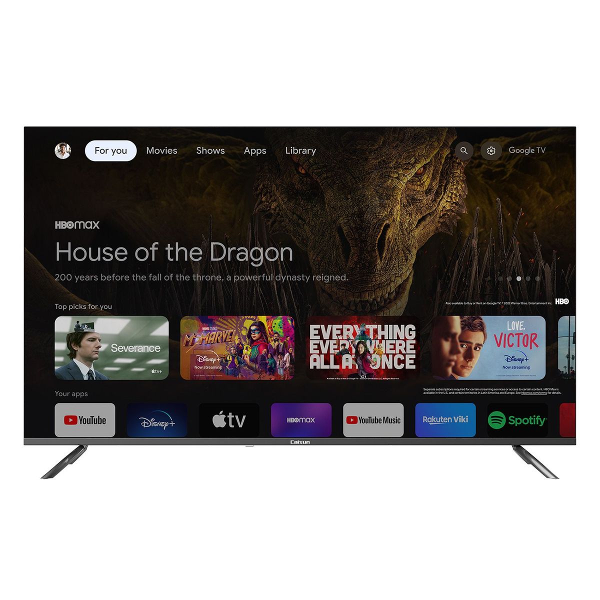 CAIXUN - Televisor Caixun 55 pulgadas 4K Ultra HD Smart TV