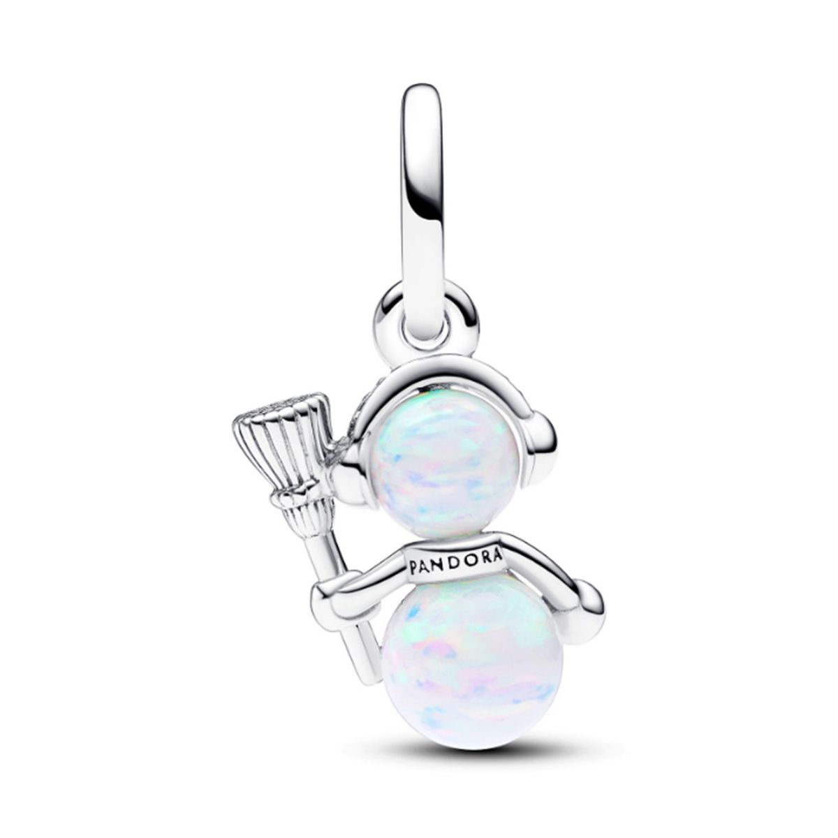 PANDORA - Charm Pandora Muñeco de Nieve Opalescente Plata Esterlina